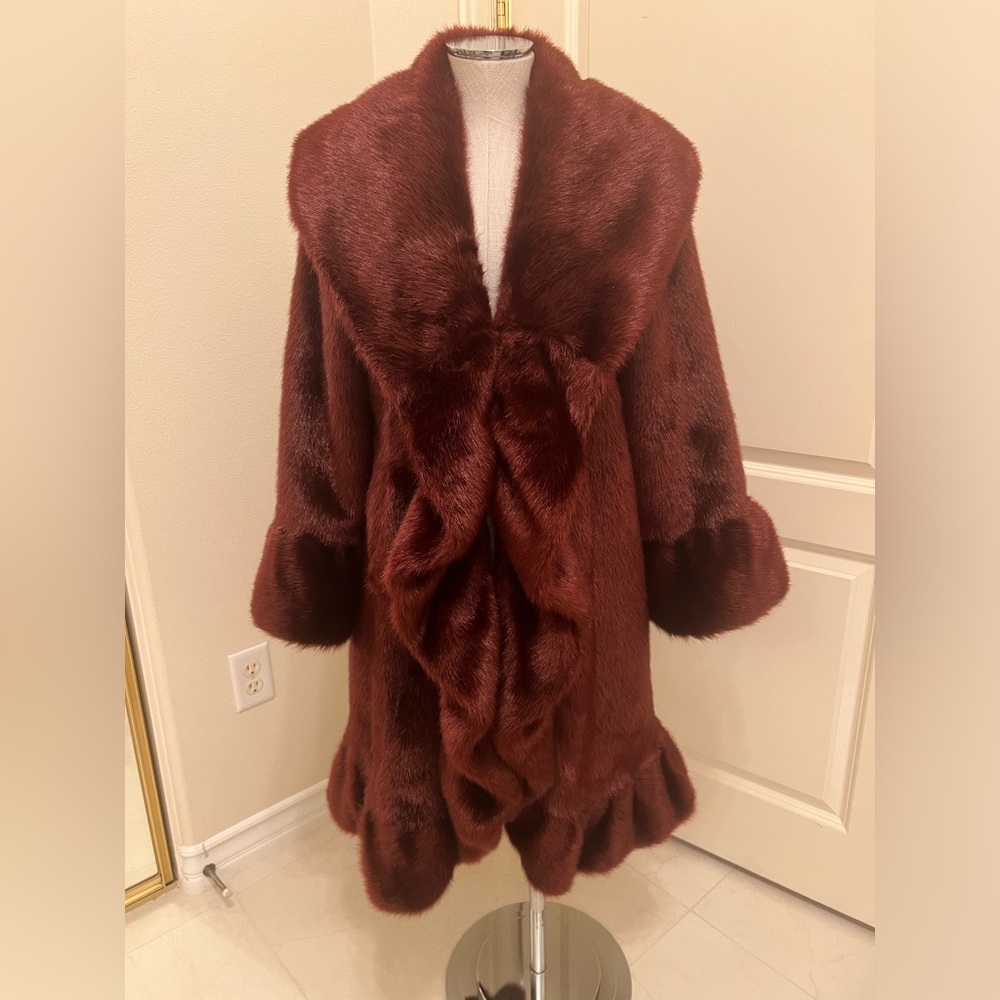 Terry Lewis Classic Luxuries Burgundy Faux Fur; Plush, Rich & real looking fur.
